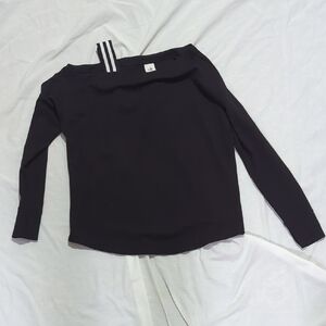 CAbi Black Long Sleeve Off-Shoulder Top